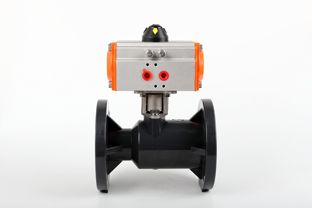 佛罗镇气动法兰一体球阀